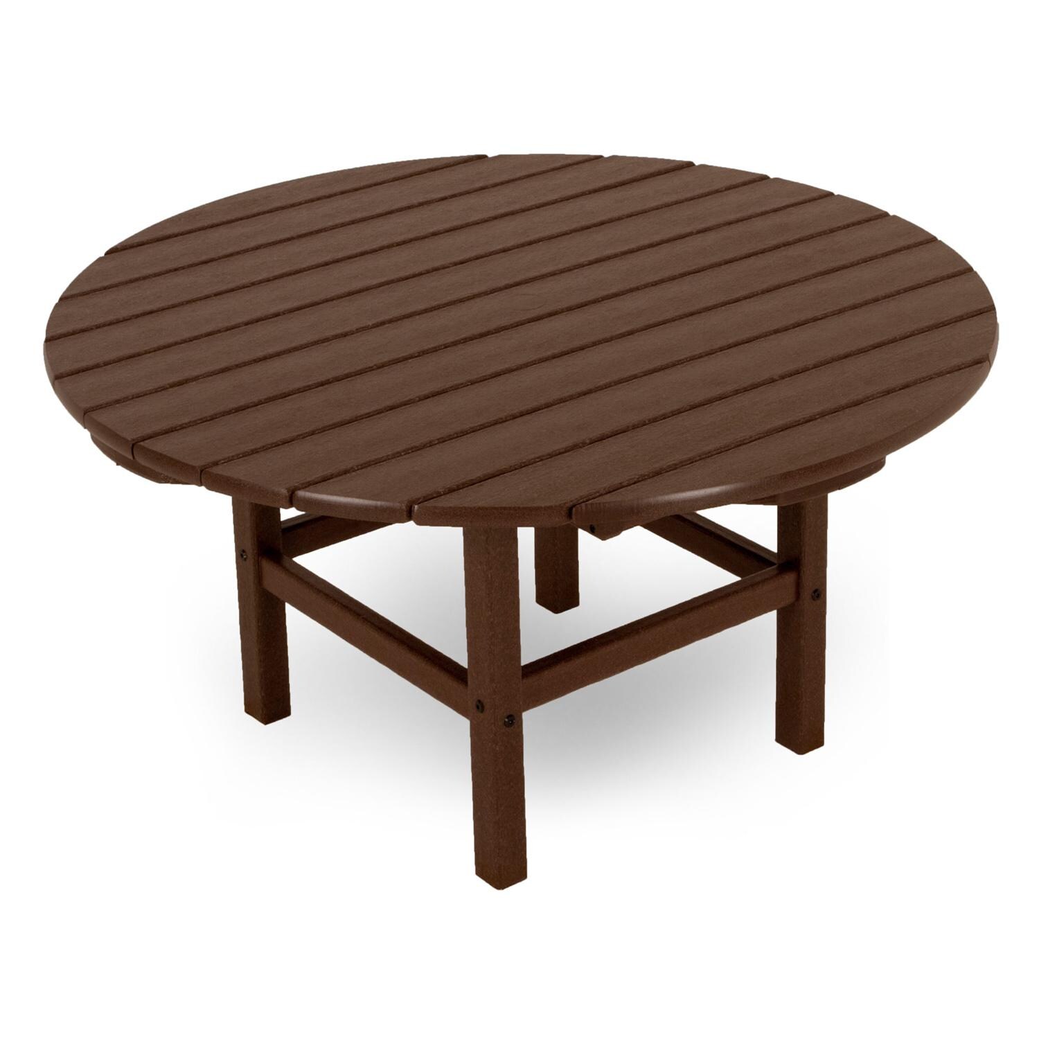 POLYWOOD 38-Inch Round Conversation Table - Mahogany thumbnail