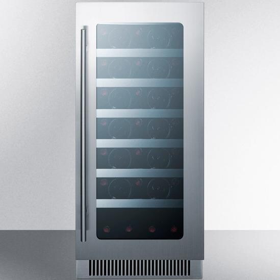 Summit Classic 34 Bottle Built-In / Freestanding Wine Cellar / Cooler - CL15WC -  Full Capacity View thumbnail