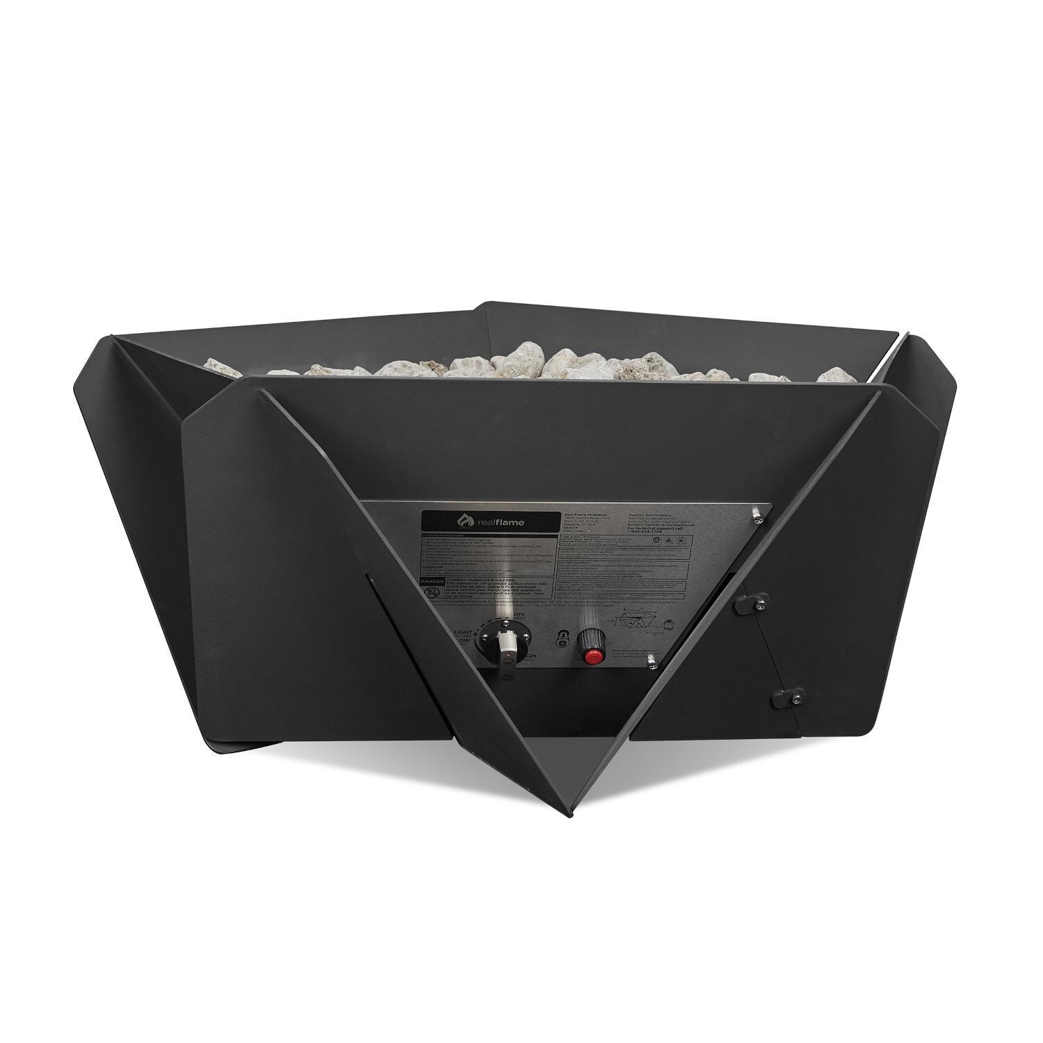 Lakeview Outdoor Designs SC-11775LP-WSLT Lion Sands 32 1/2-Inch Pentagon Propane Gas Fire Bowl - Controls thumbnail