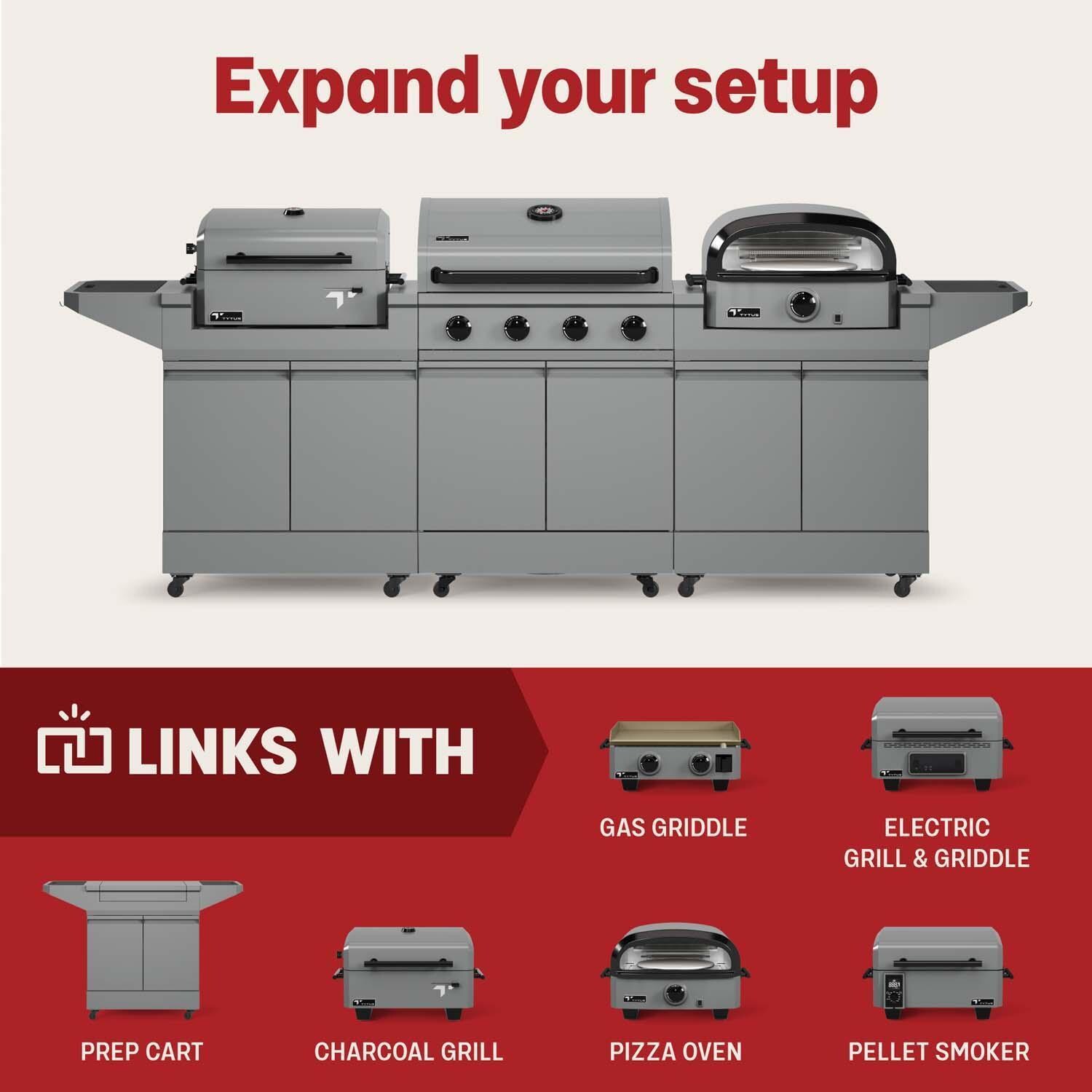 TYTUS TDT-011-GMOD Anaheim 30 Inch Propane Gas Grill - Expand Your Setup - Detail thumbnail