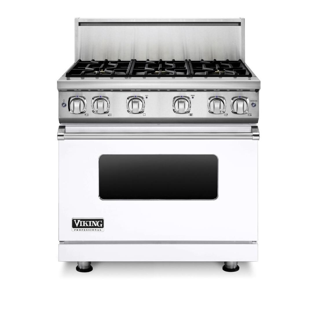 Viking Professional 7 Series 36Inch 6Burner Propane Gas Range White