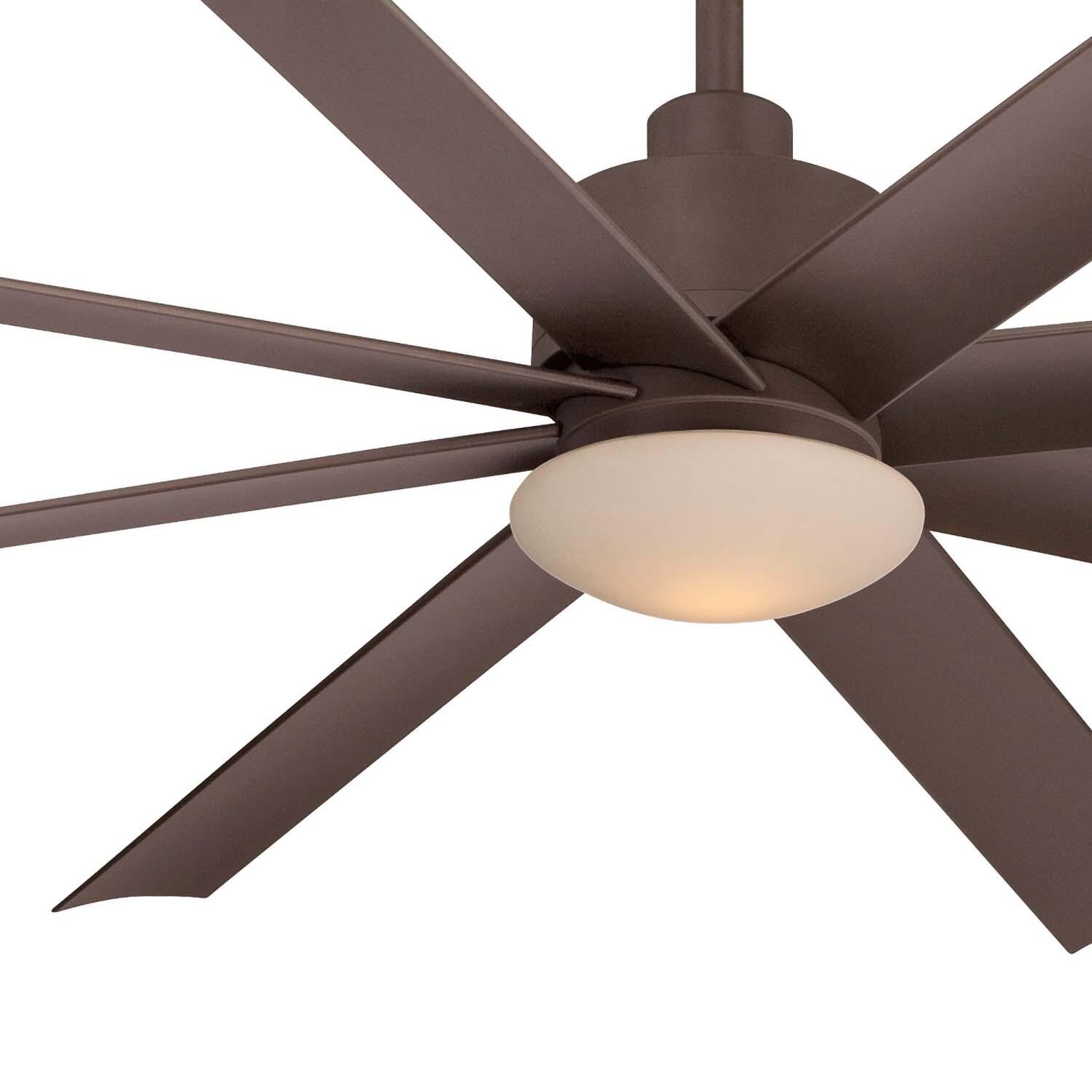 Minka-Aire F888L-ORB Slipstream 65-Inch 8-Blade LED Ceiling Fan in Oil Rubbed Bronze Finish w/ Oil Rubbed Bronze Blades & Tinted Opal Glass - Blades thumbnail