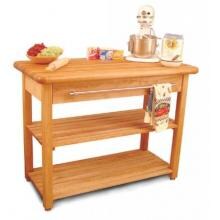 French Country Table W/ Large Drawer/2 Shelves image