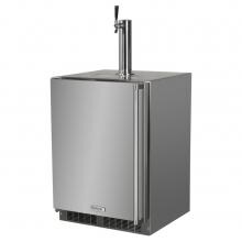 Marvel 24-Inch 5.7 Cu. Ft. Left Hinge Built-in Outdoor Rated Single Tap Beer Dispenser - Stainless Steel - MO24BNS2LS