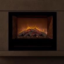 Modern Flames Home Fire 36-Inch Built-In Electric Fireplace W/ Canyon Juniper Logs & Red Herringbone Brick Side Panels