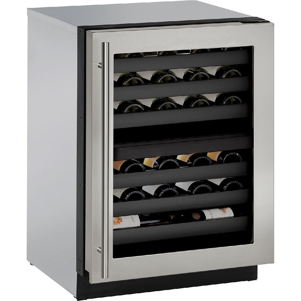 U-Line 3000 Series 24-Inch 43 Bottle Dual Zone Wine Captain - Stainless Steel - U-3024ZWCS-00B