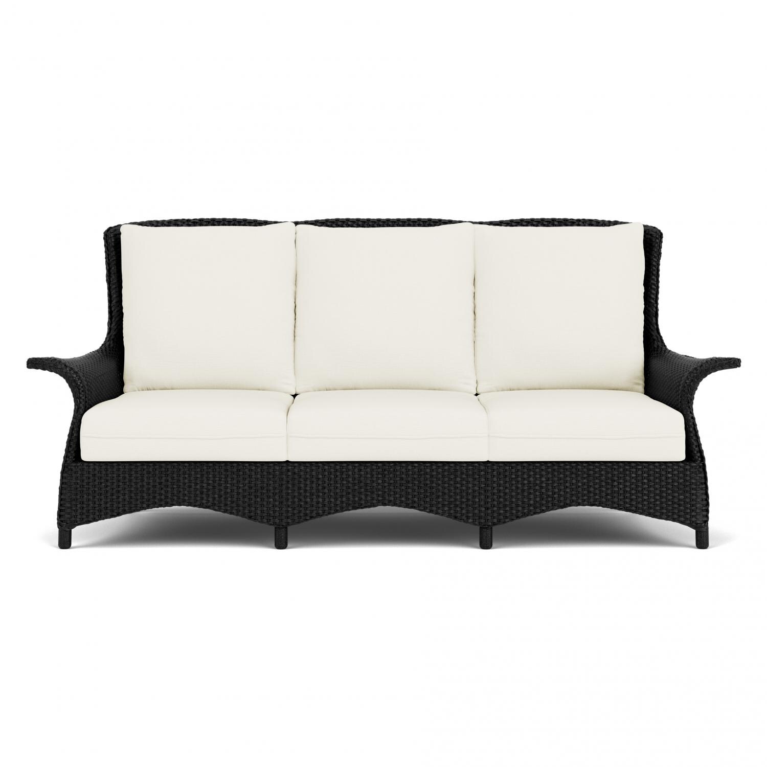 Mandalay Lloyd Loom Sofa in Ebony/Sailcloth Salt by Lloyd Flanders