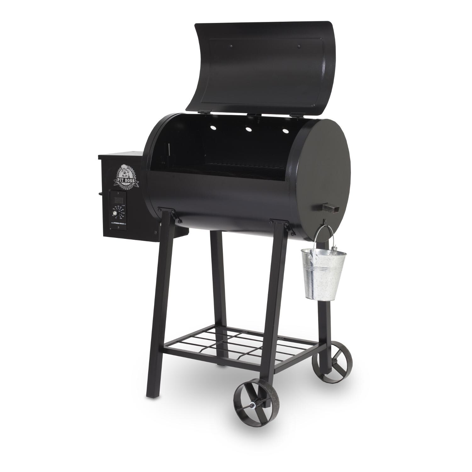 Pit Boss - 71340 - 340 Sq. Inch Wood Pellet Grill - Right Angle Open Lid thumbnail