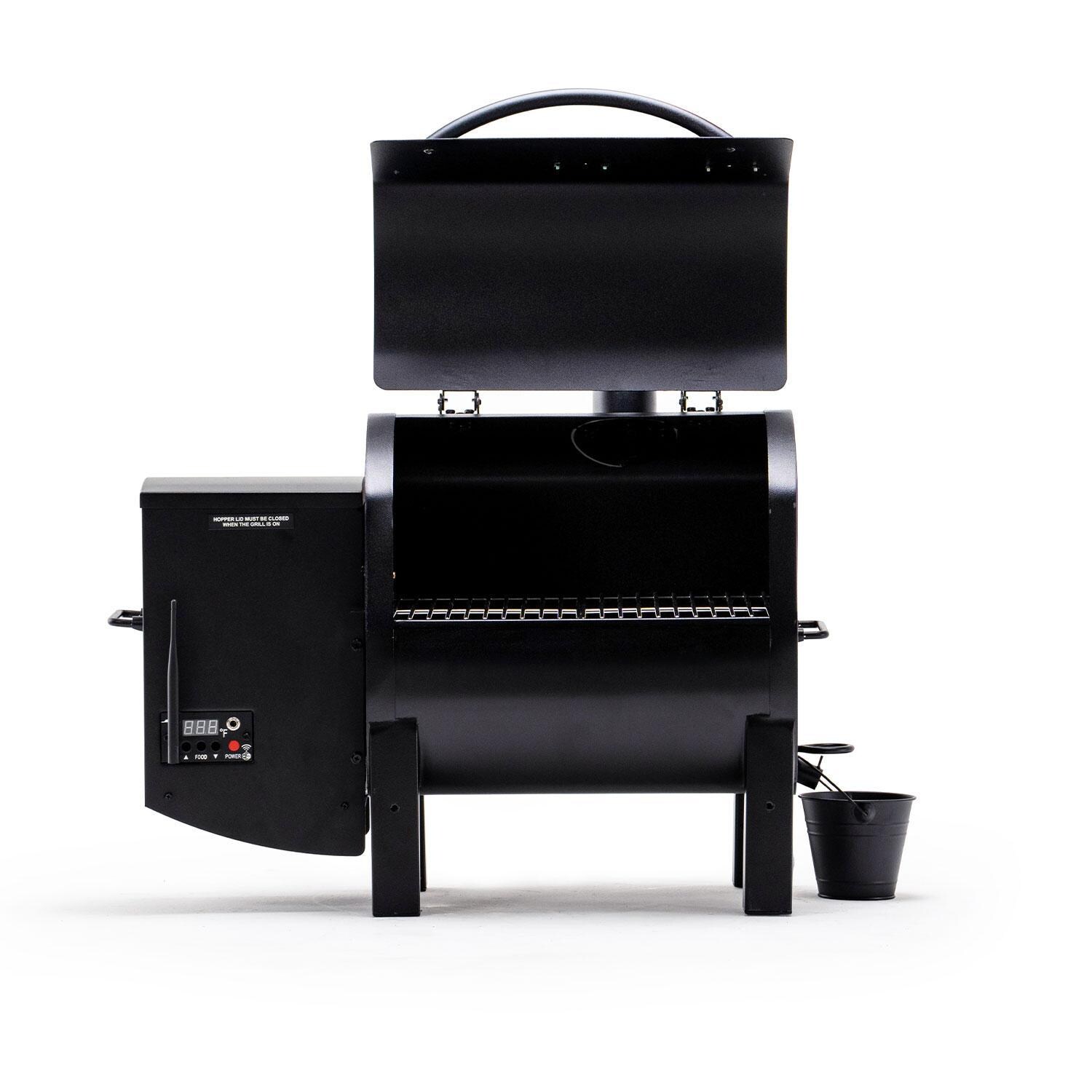 Green Mountain Grills Trek Prime 2.0 WiFi Pellet Grill w/ Cover - Open - White Background thumbnail