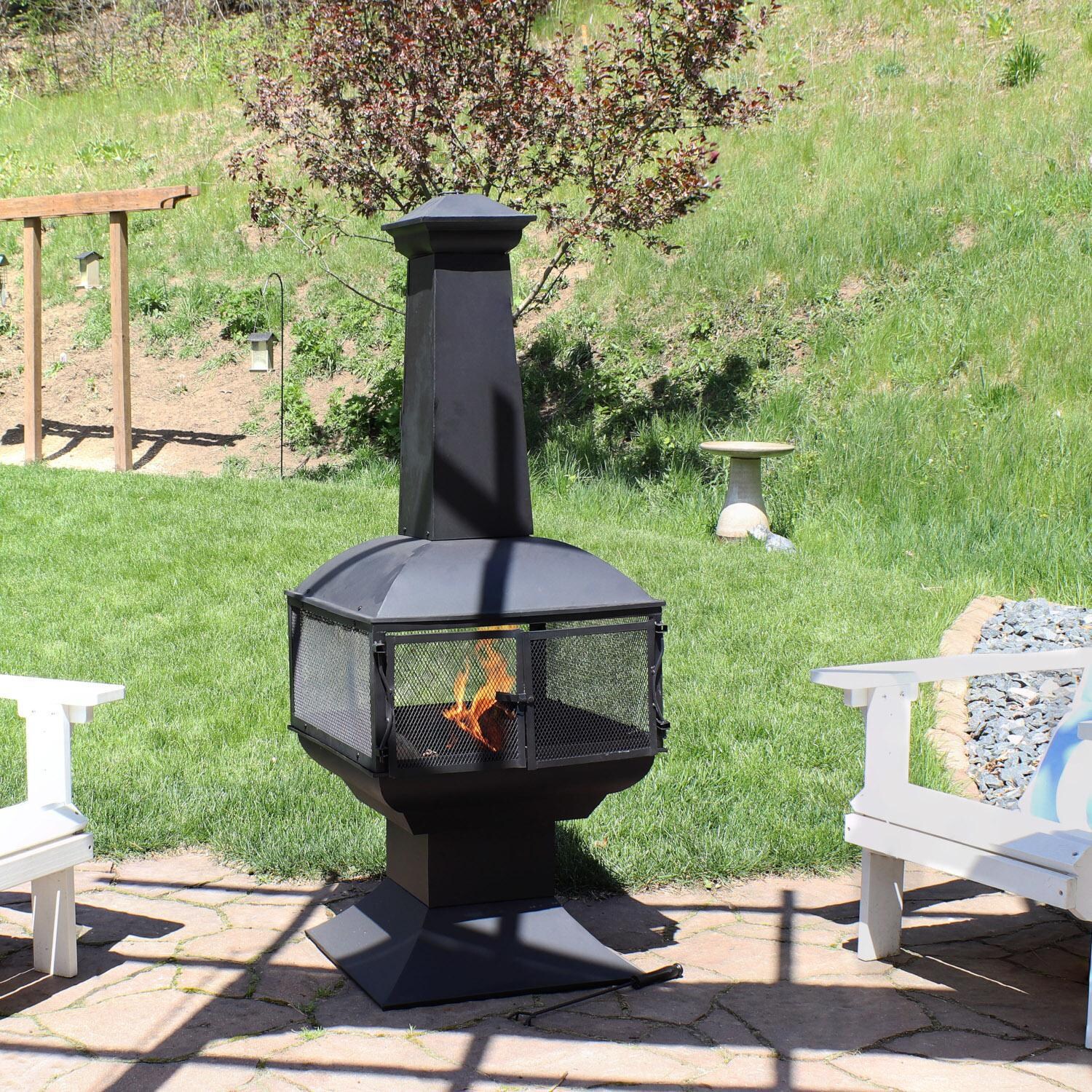 Ultimate Patio 57-Inch Steel Wood Burning Chiminea thumbnail