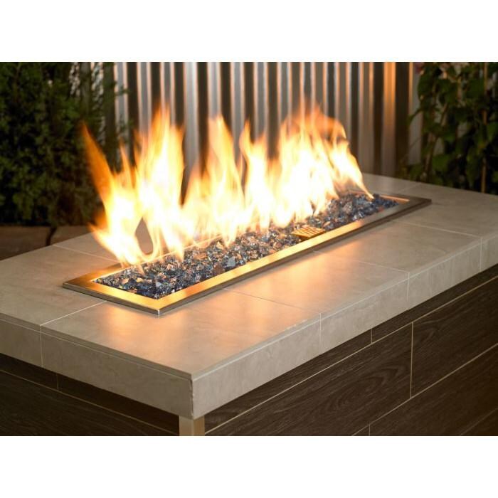 BBQGuys Signature AFF-PABLRF12-10 1/2-Inch Pacific Blue Reflective Fire Glass - Lifestyle thumbnail