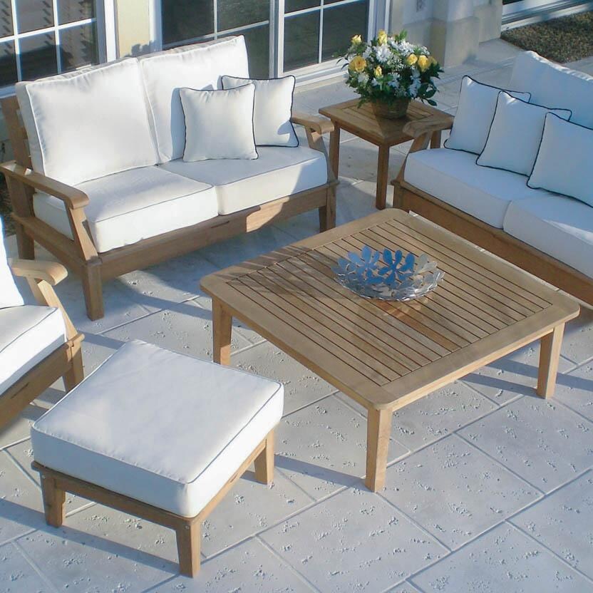 Royal Teak Collection Miami 6 Person Teak Deep Seating Set