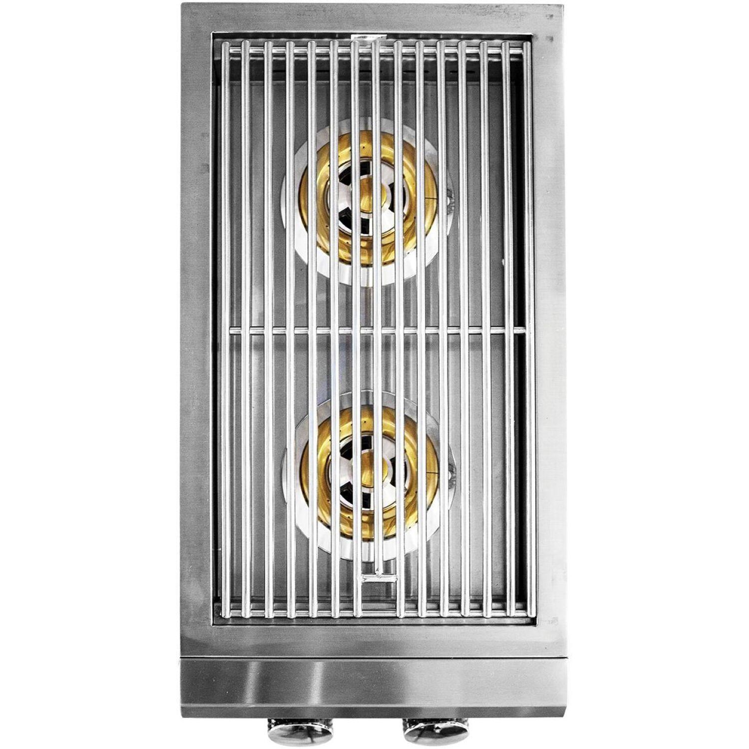 Summerset SB2PRO Sizzler Pro Built-In Natural Gas Double Side Burner - Overhead View - White Background thumbnail