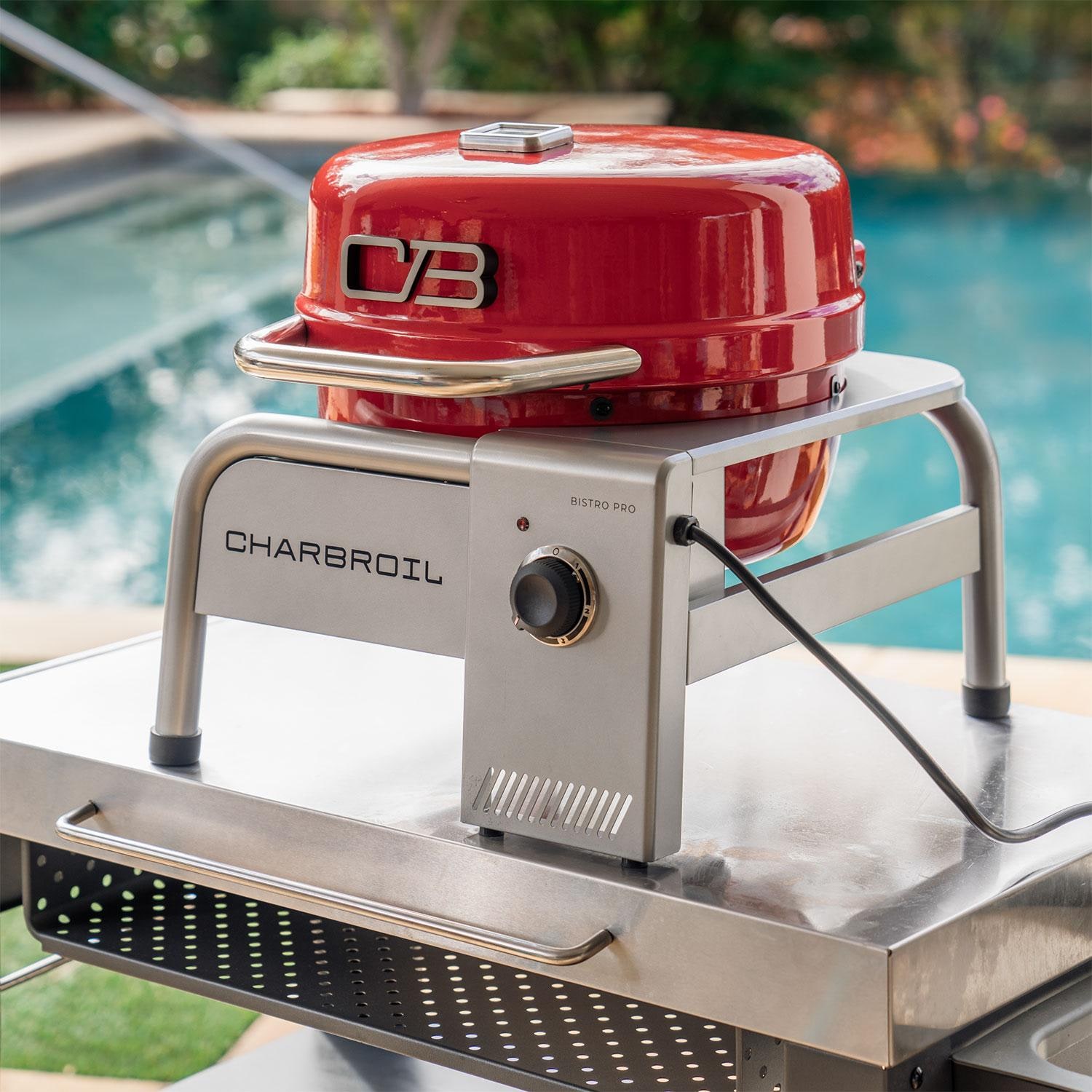 Charbroil 25302150 Bistro Pro 180 Electric Grill - Tabletop Red - On Tabletop - Lifestyle thumbnail