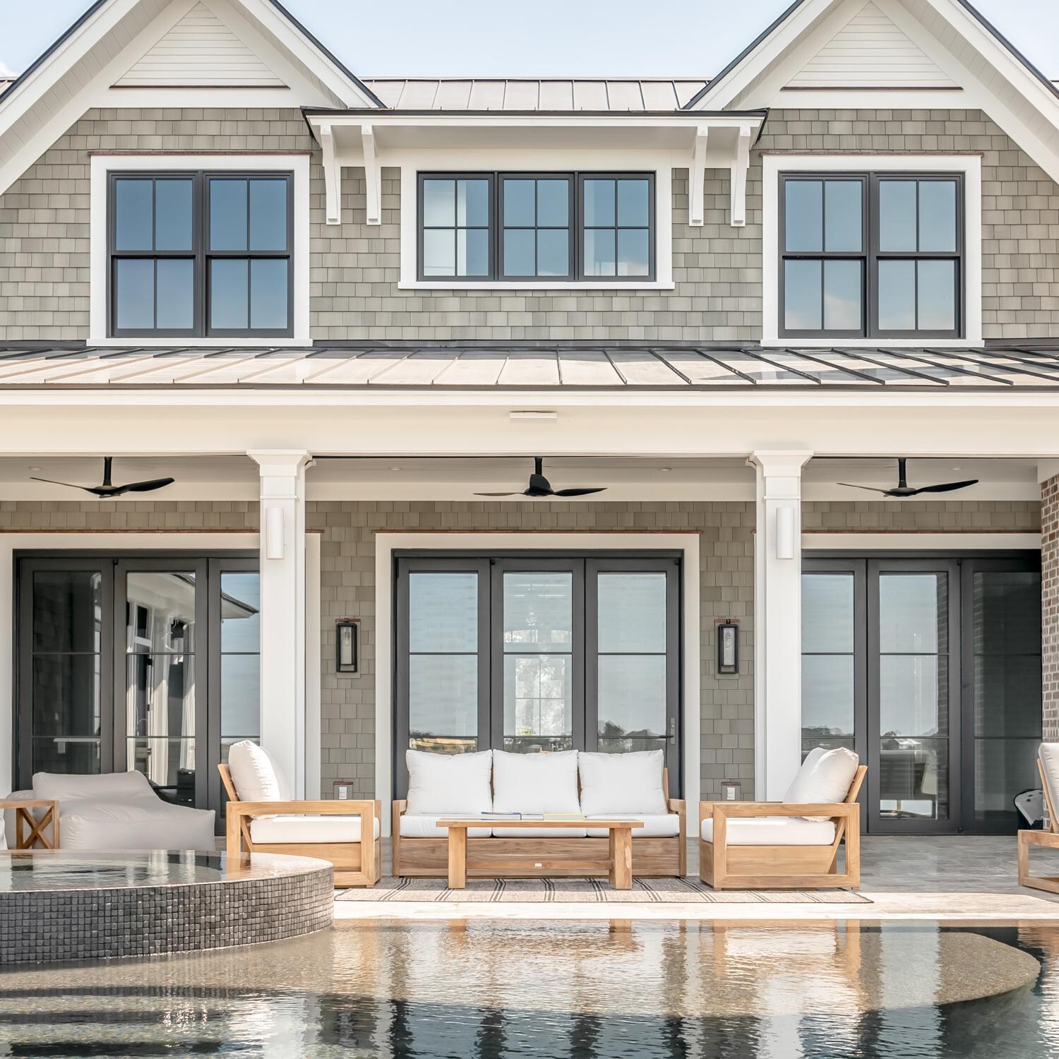 Teak + Table Relax 4 Piece Teak Lounge Set in Granite - Lifestyle thumbnail