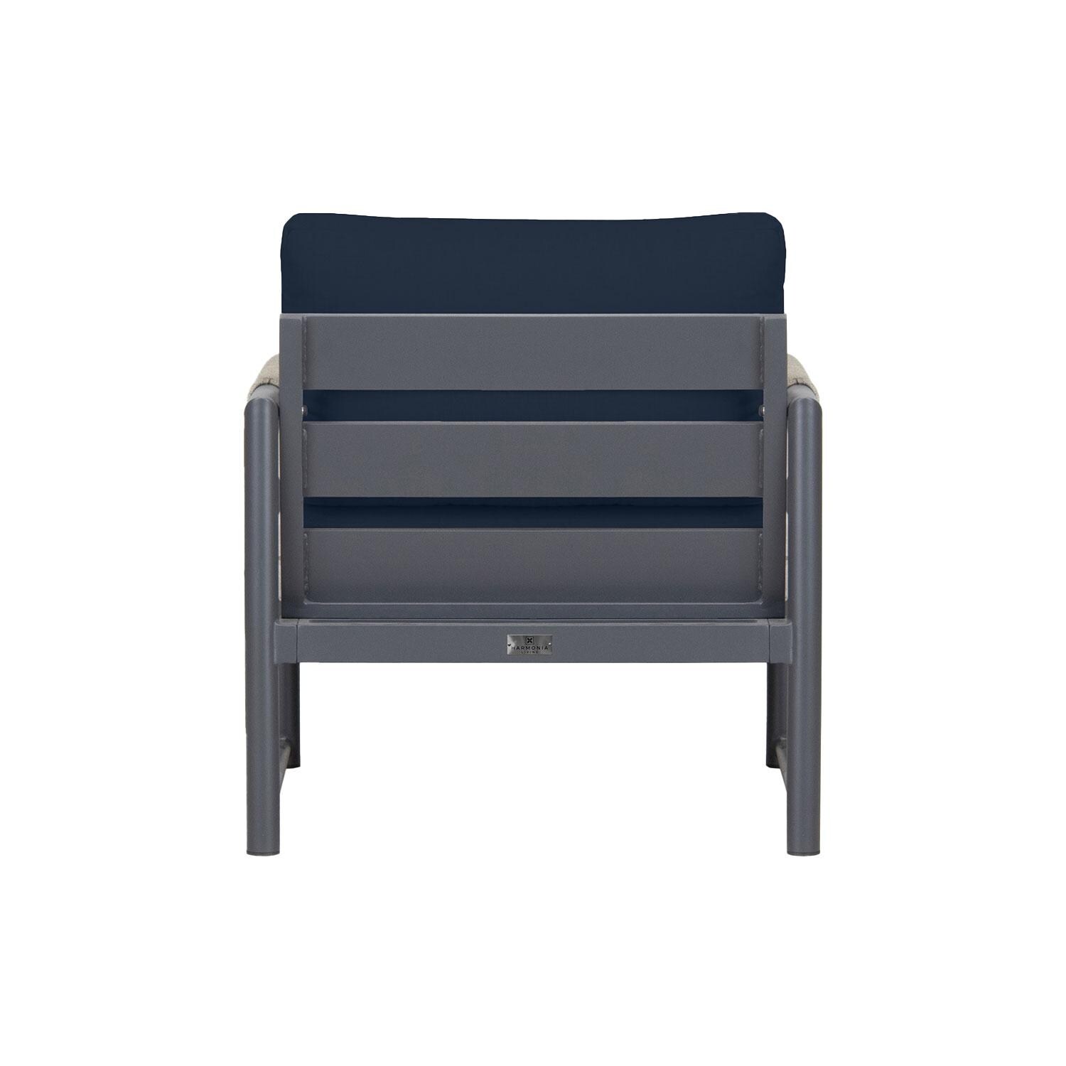 Lakeview AVEBAY-SL-PG-CC-IN Avenue Bay Slate/Pebble Gray Club Chair - Spectrum Indigo - Rear View - White Background thumbnail