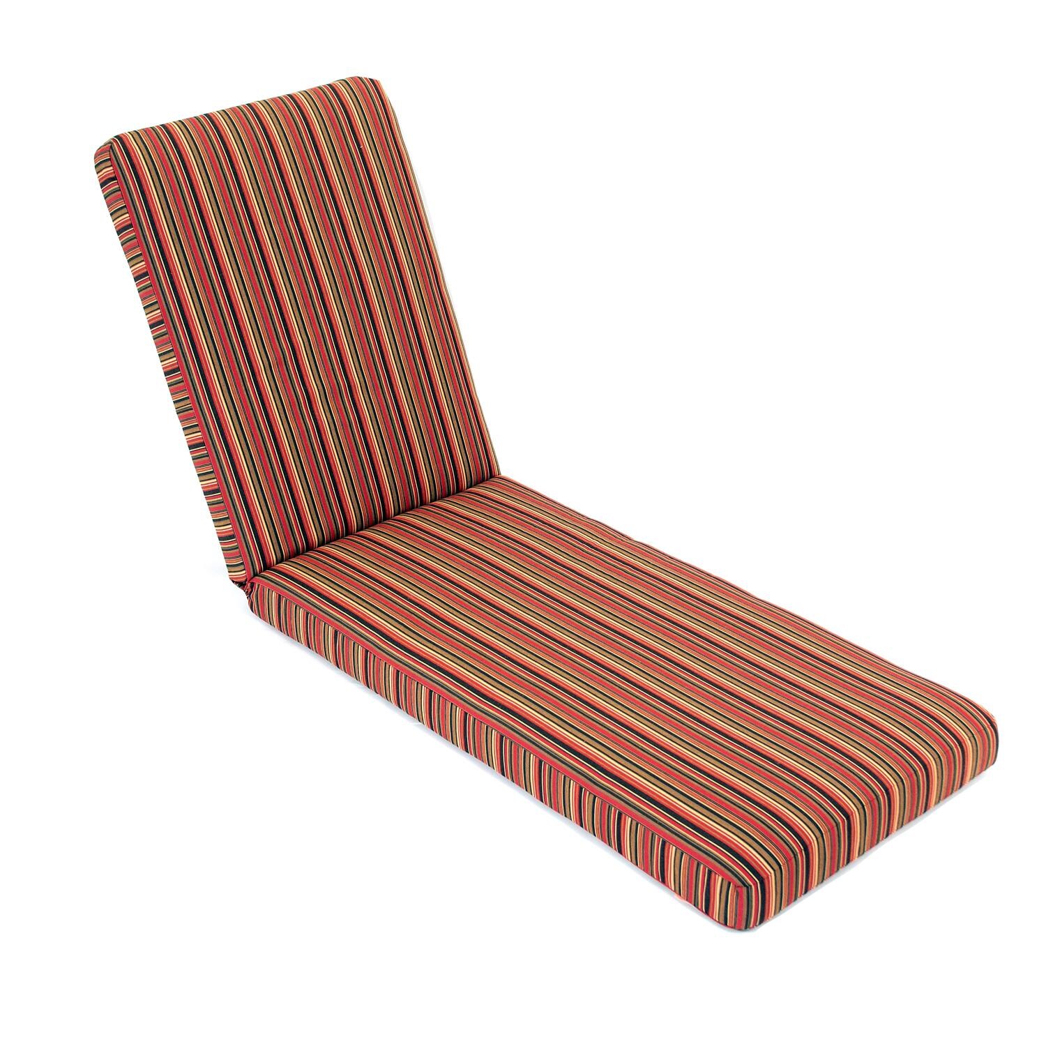 Heritage NLG107 Chaise Lounge Cushion By BBQGuys - Sunbrella Dorsett Cherry