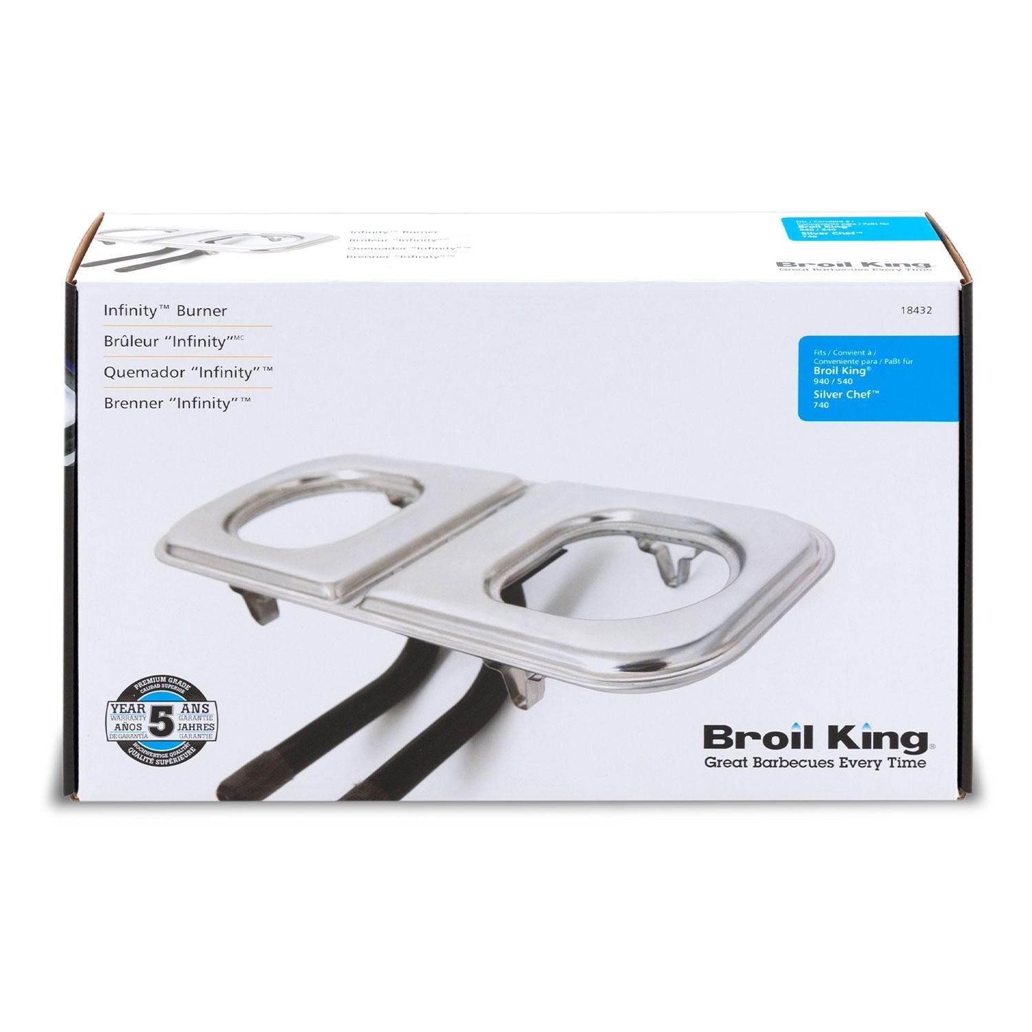 Broil King 18432 T401 Stainless Steel Infinity Burner - Dimensions - Diagram thumbnail