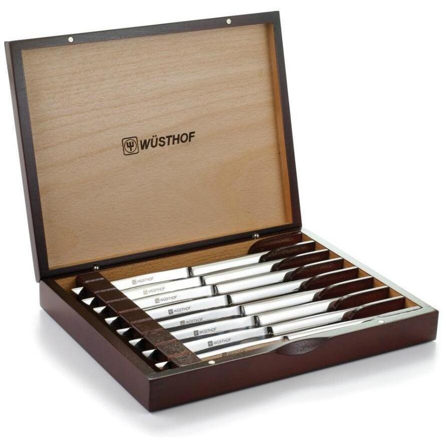 Wusthof 8-Piece Stainless Steel Steak Knife Set In Wooden Presentation Box - 9468 thumbnail