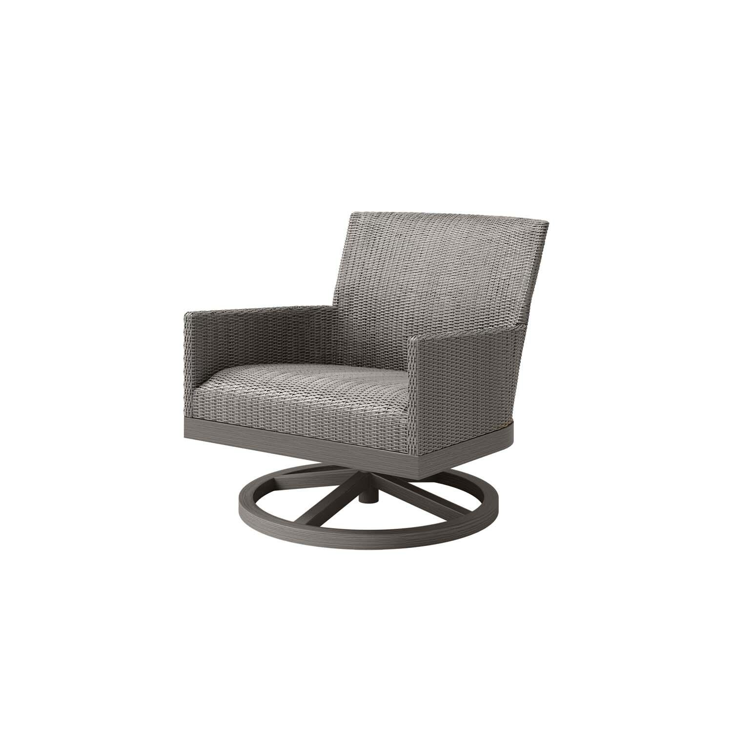 Siena Polyresin Club Chair Swivel Rocker in Fog/Smoke By Ebel - White Background thumbnail