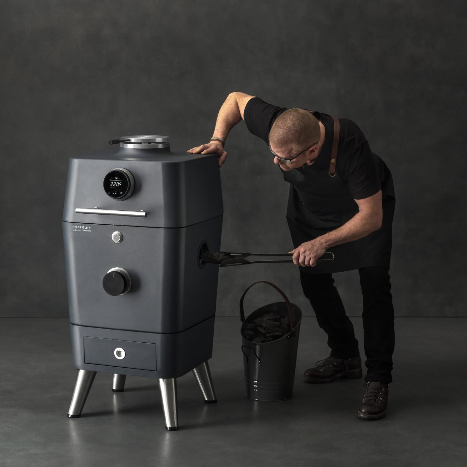 Everdure HBCE4KGUS 4K 21-Inch Charcoal Grill & Smoker - Charcoal Door thumbnail