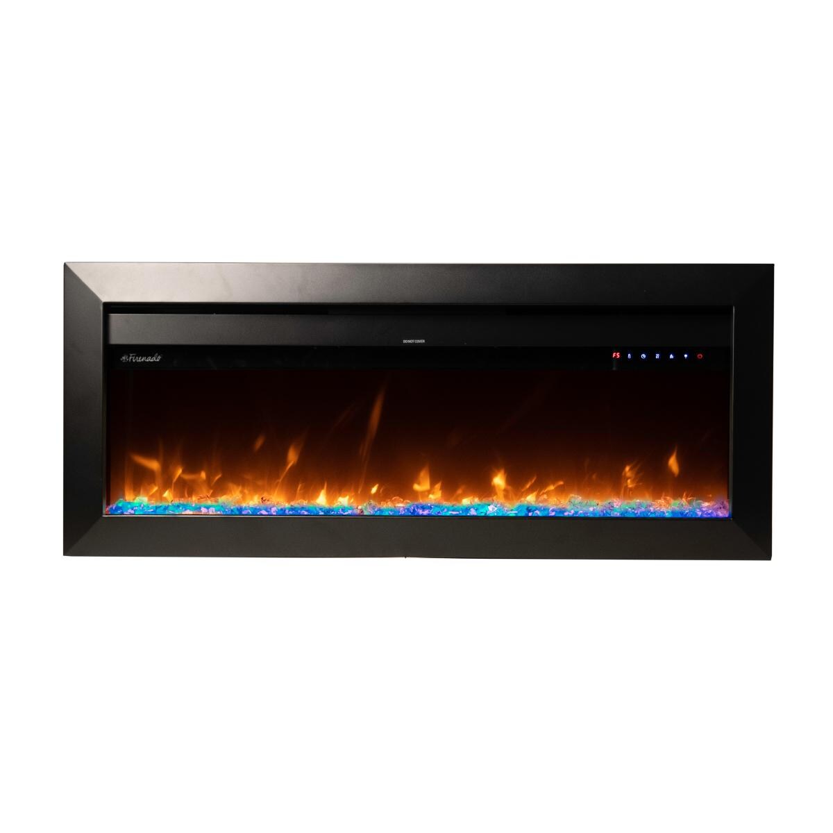 Firenado 50-Inch Built-In Electric Fireplace - FN-50-BIF - Blue Crystals & Orange Flame thumbnail