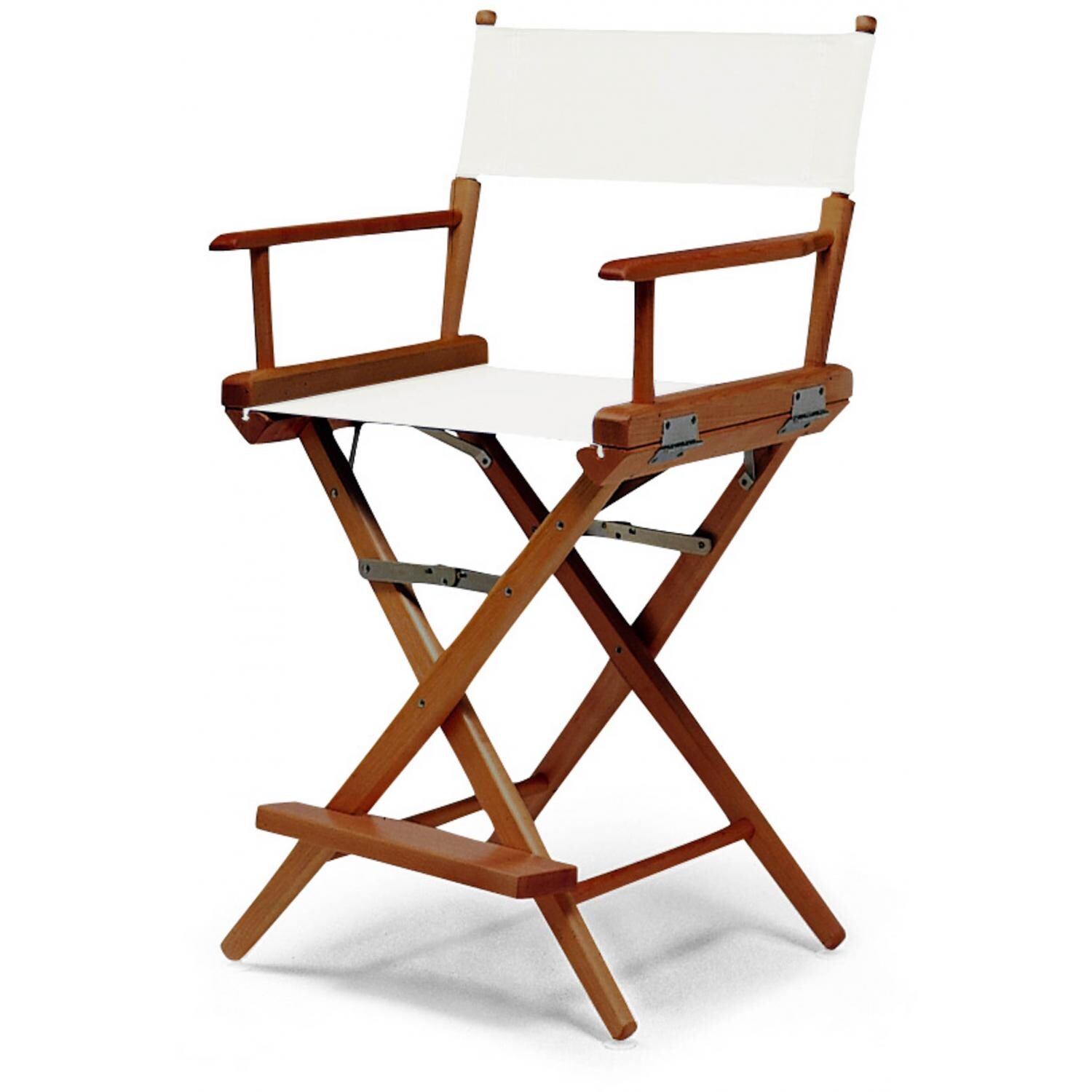 World Famous Counter Height Director Chair By Telescope Casual - Walnut/White thumbnail