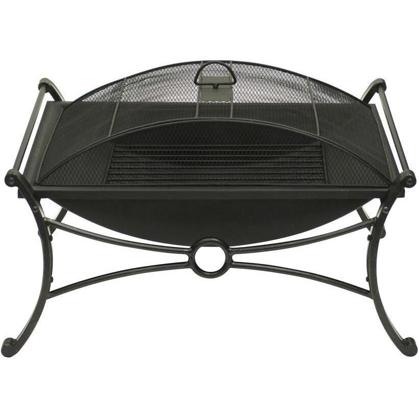 Dagan Industries 28-Inch Rectangular Portable Wood Burning Fire Pit