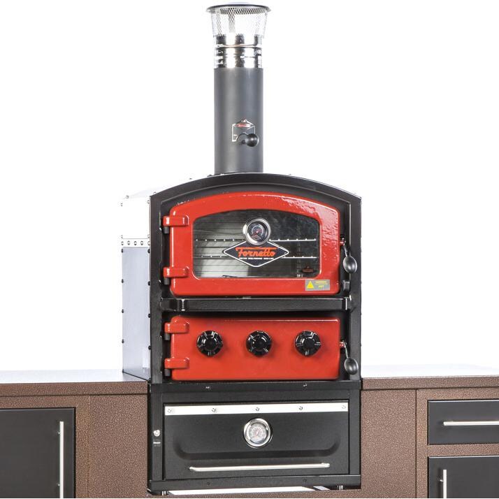 Fornetto Alto Wood Fired Built-In Outdoor Pizza Oven And Smoker - Easy Slide-In Installation thumbnail