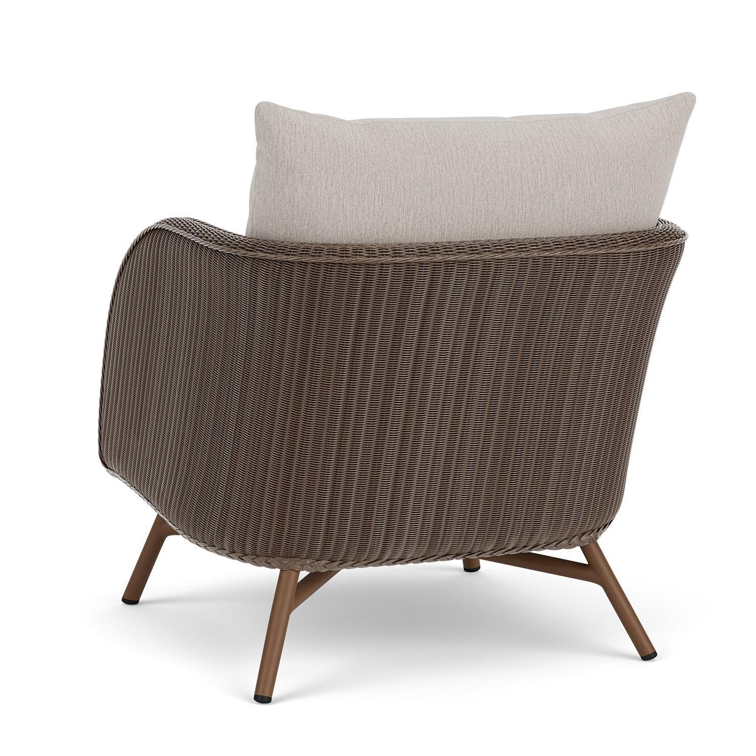 Lloyd Flanders Essence Lounge Chair W/Remy Cloud Fabric - Bark Finish - Back Left thumbnail