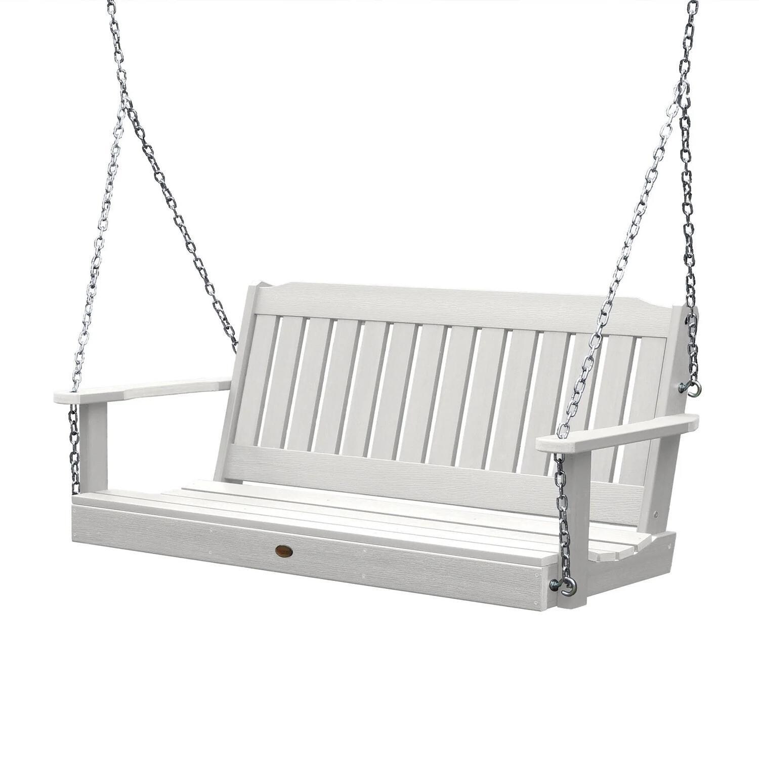 Lakeview Hart Lane Porch Swing - 5ft - White - White Background thumbnail