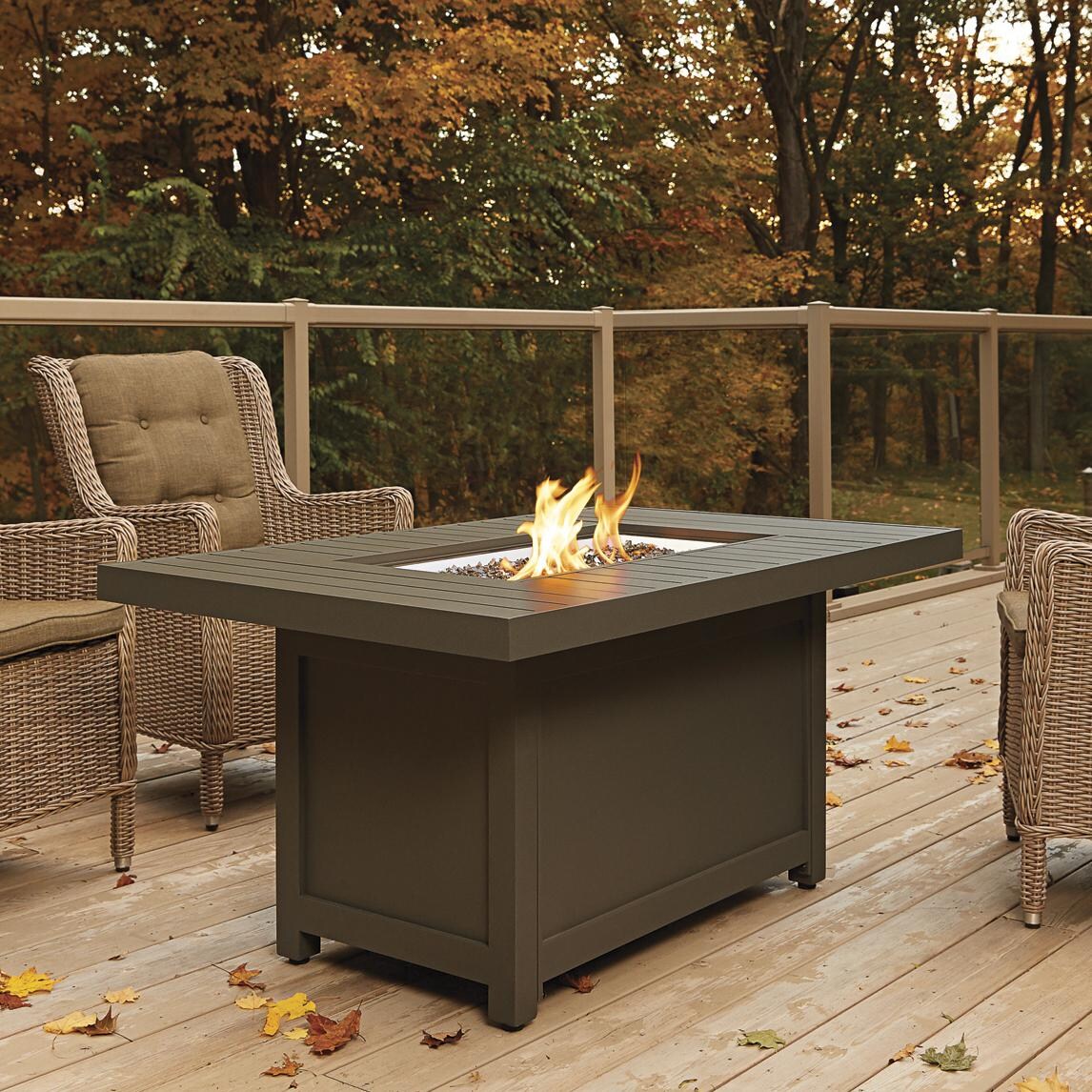 Napoleon Hamptons Patioflame 50-Inch Rectangular Propane Gas Fire Table - HAMP1-GY