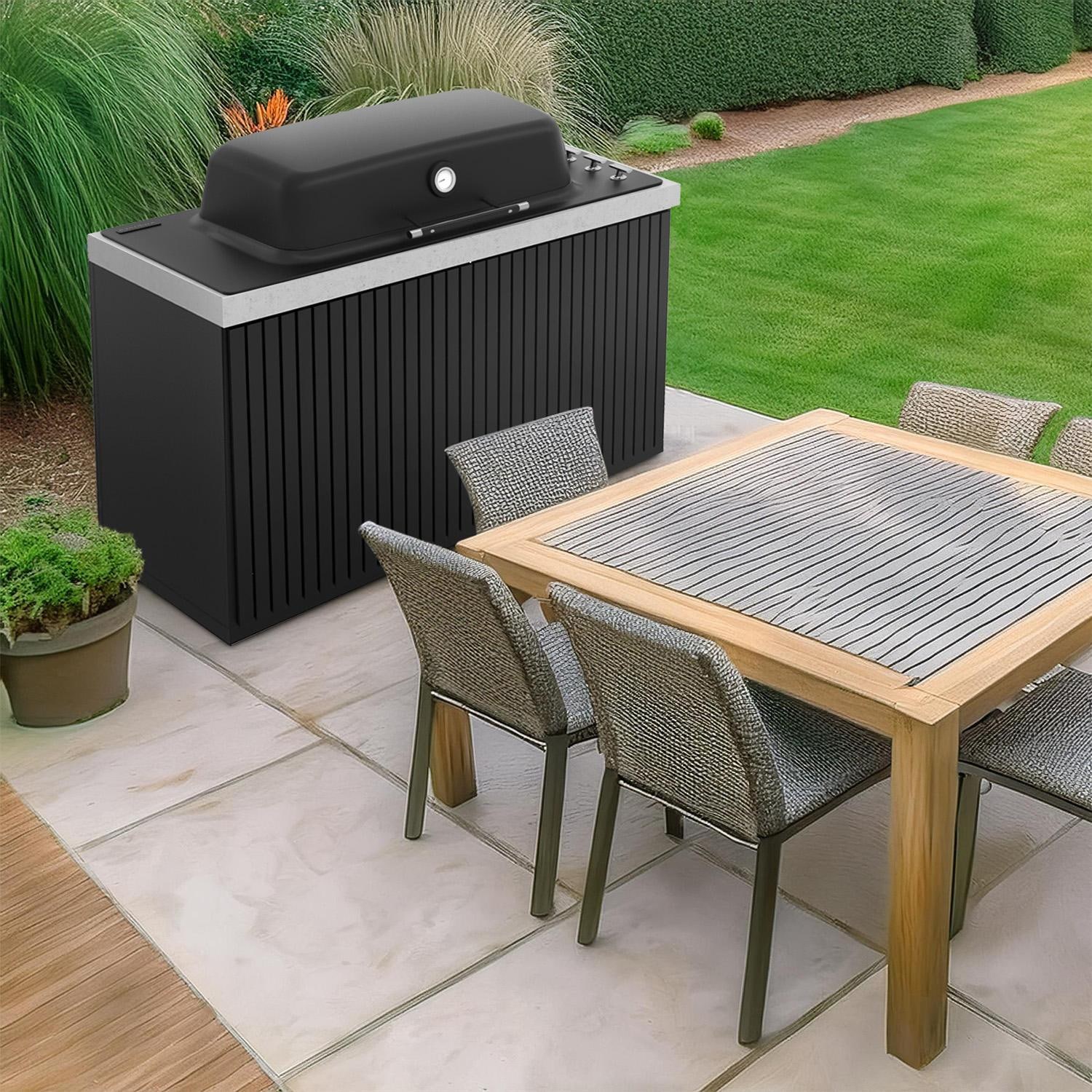 Everdure Marine Grade Cabinet Module w/ Grill in Black - Lifestyle thumbnail