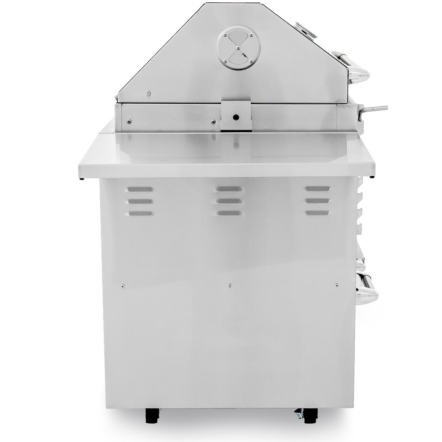 Cajun Grill Preaux 36-Inch Freestanding Charcoal Grill - Side View thumbnail