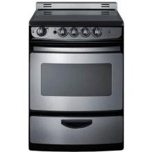 Summit 24-Inch 4-Burner Electric Range - Stainless Steel - REX245SSRT image