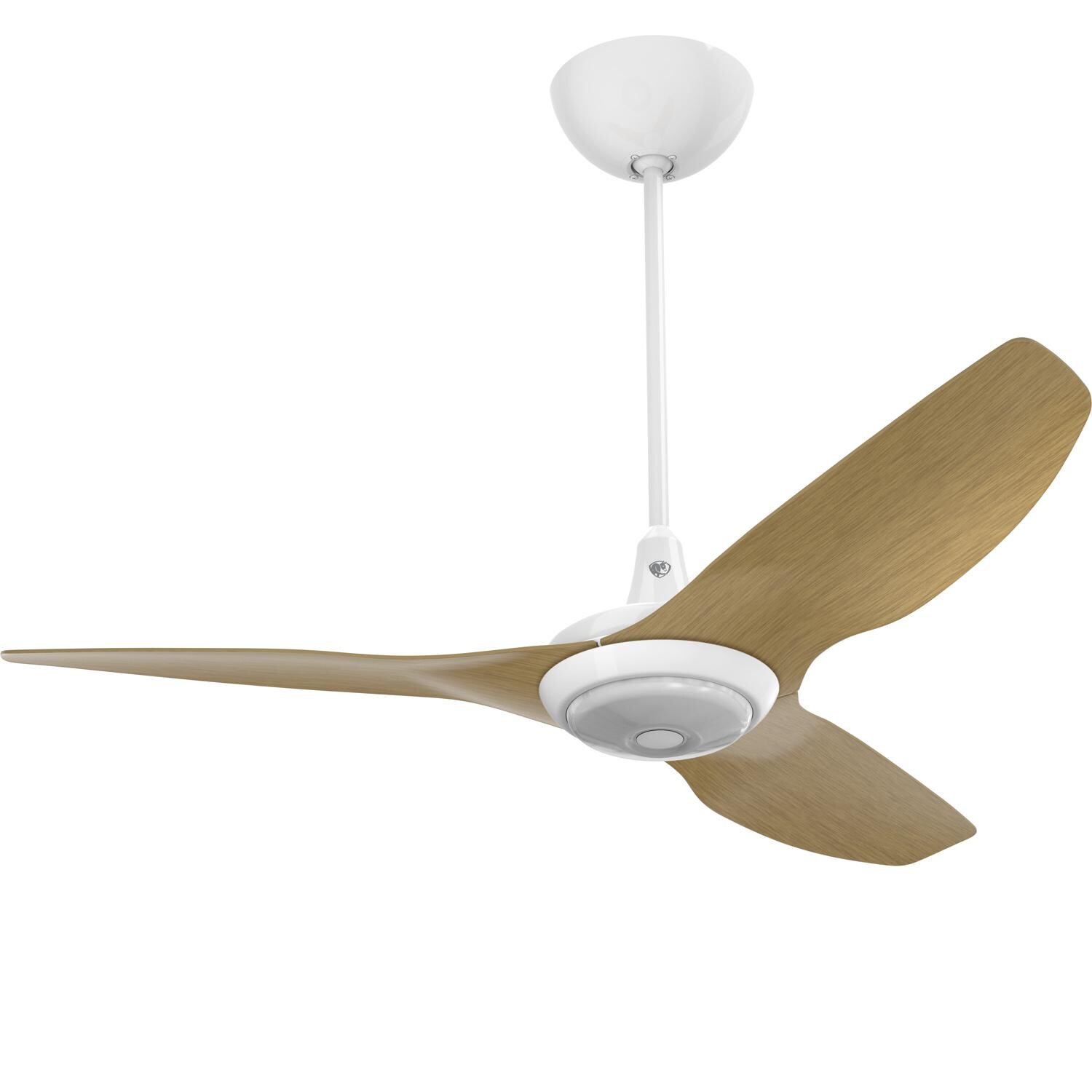 Big Ass Fans 52-Inch Haiku Ceiling Fan Universal Mount W/20-Inch Downrod & Downlight in White/Caramel - MK-HK4-042506A259F504G10I20S2