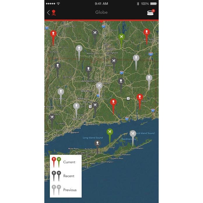 Weber 7203 iGrill 2 Wireless Bluetooth Grill Thermometer App - Social Sharing Global View thumbnail