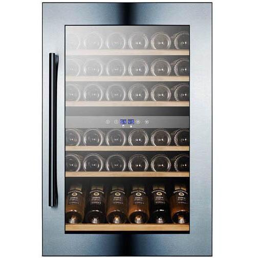 Summit 59 Bottle Built-In Single Zone Wine Cellar - Stainless Steel - Full thumbnail