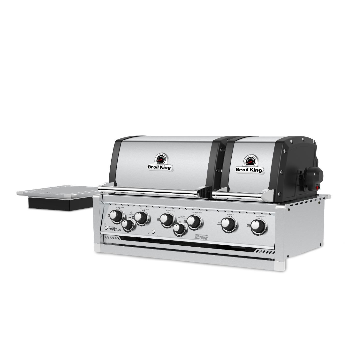 Broil King - 957084 - Imperial S 690i 6-Burner Built-In Propane Gas Grill With Rotisserie & Side Burner - Stainless Steel - Left Angle thumbnail