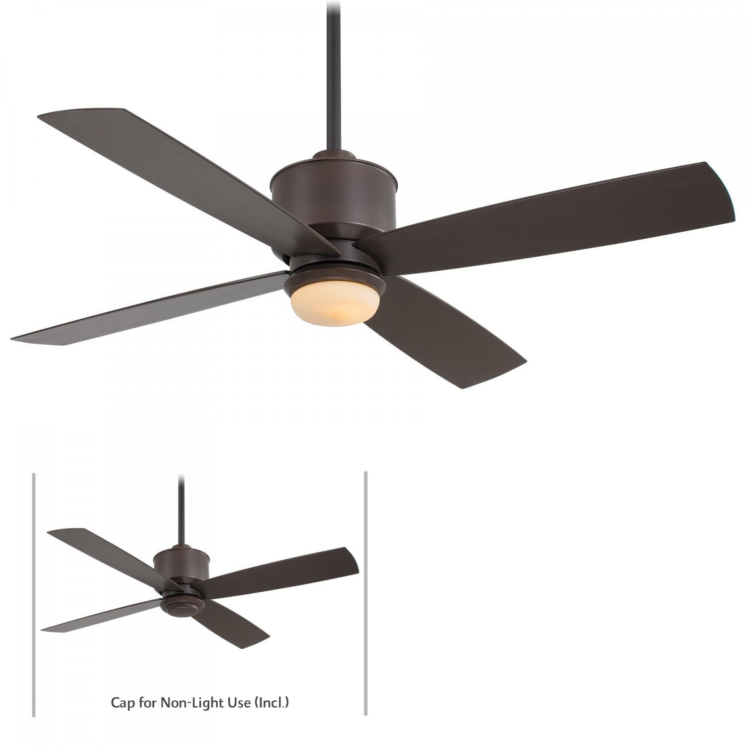 Minka-Aire F734L-ORB Strata 52-Inch 4-Blade LED Ceiling Fan in Oil Rubbed Bronze Finish w/ Oil Rubbed Bronze Blades & Tinted Opal Glass thumbnail