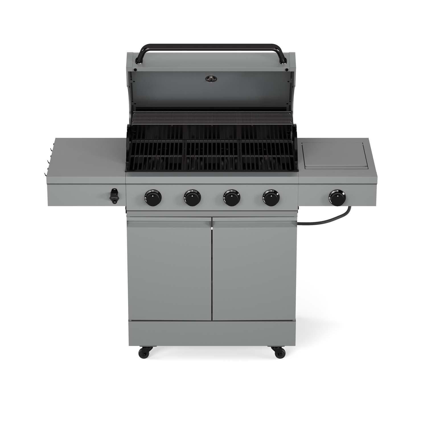 TYTUS TDT-011-GMOD Anaheim 32 Inch Propane Gas Grill - Lid Open - White Background thumbnail