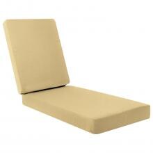 Sunbrella Canvas Wheat Extra Long Outdoor Replacement Chaise Lounge Cushion W/ Knife Edge By BBQGuys