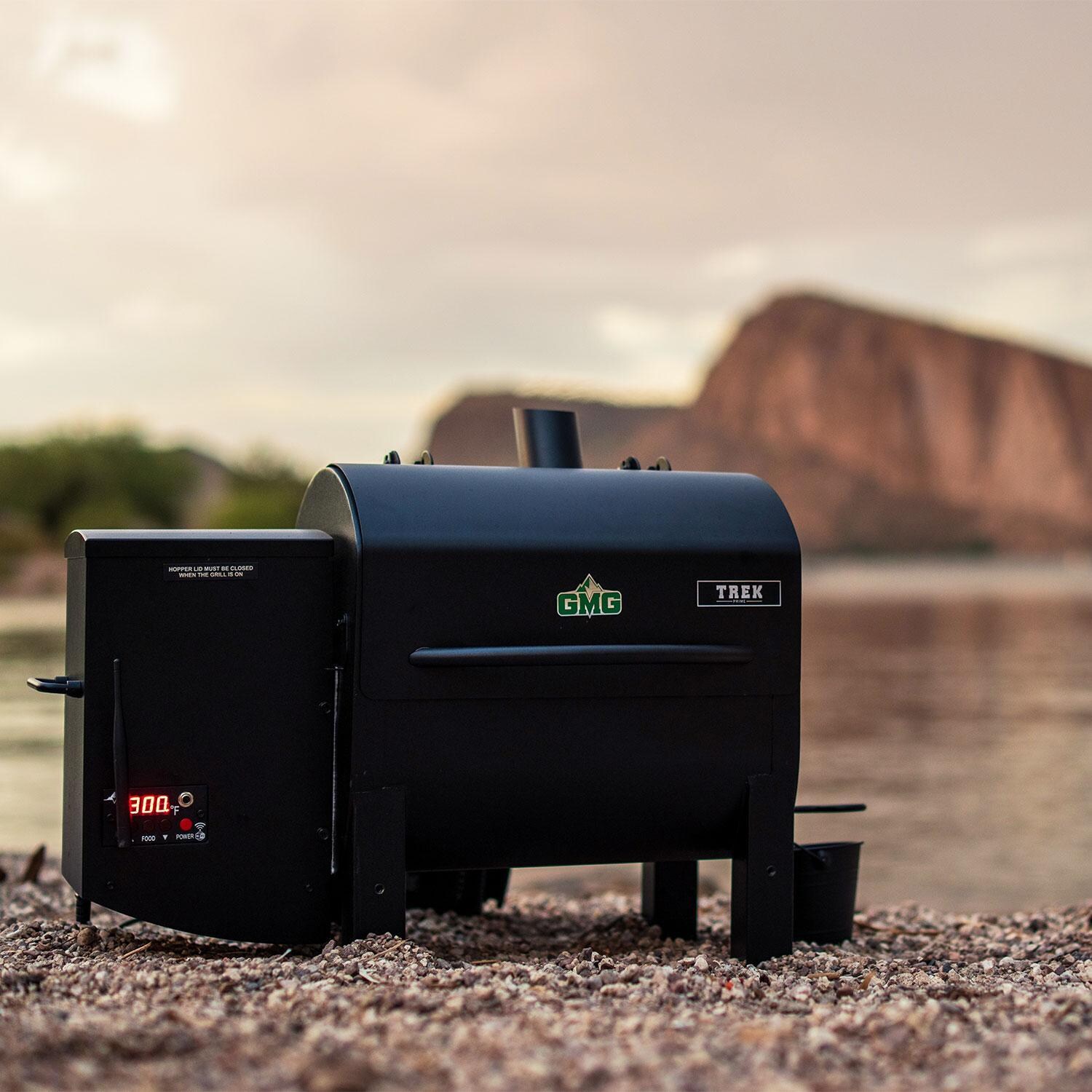 Green Mountain Grills Trek Prime 2.0 WiFi Pellet Grill w/ Cover - Display - Lifestyle thumbnail