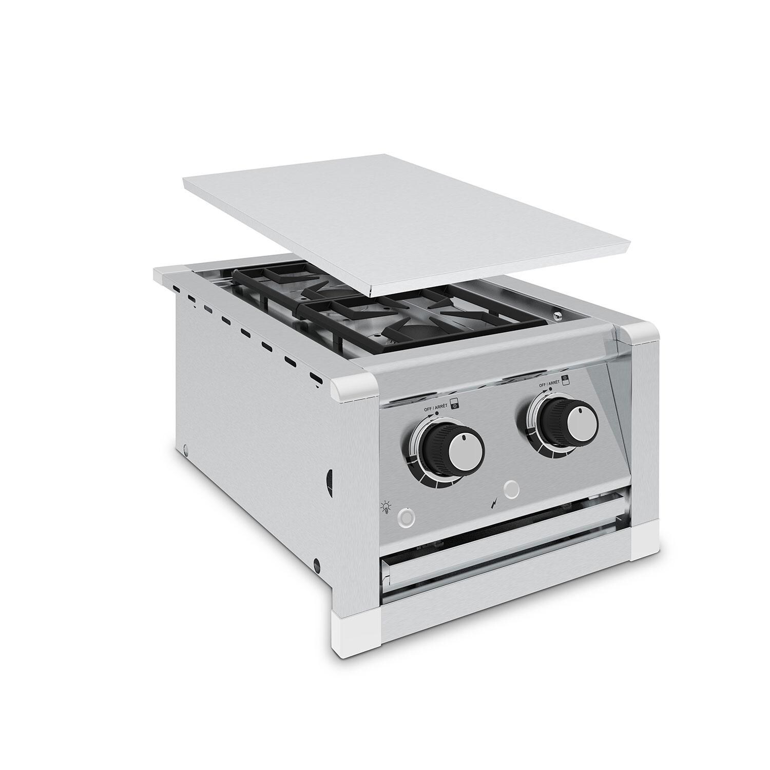 Broil King 803767 Imperial S 200 Natural Gas Range Double Side Burner - Burner Cover - White Background thumbnail