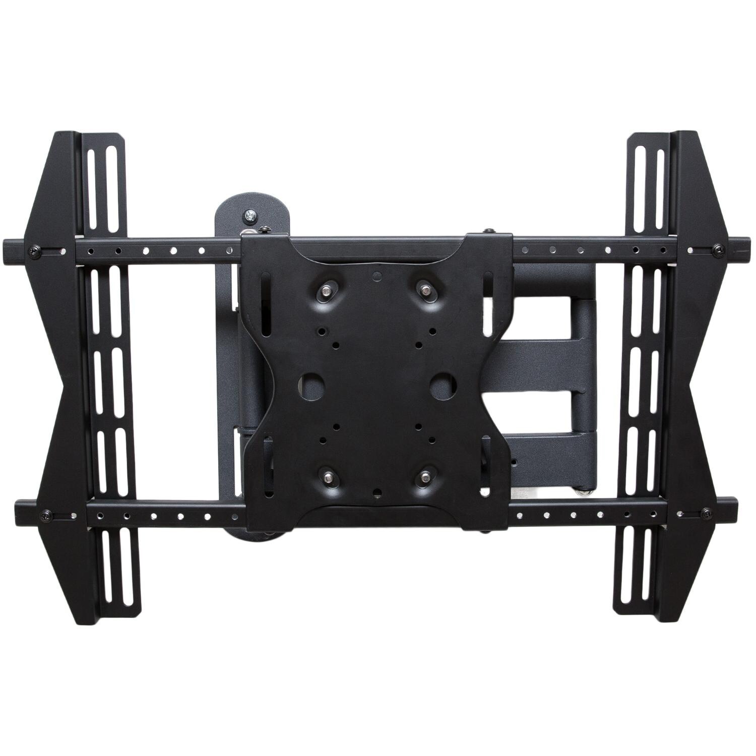 SunBriteTV Outdoor Single Arm Articulating (Full Motion) Mount for 42 - 65 Inch Medium Displays (Black) - Front View thumbnail