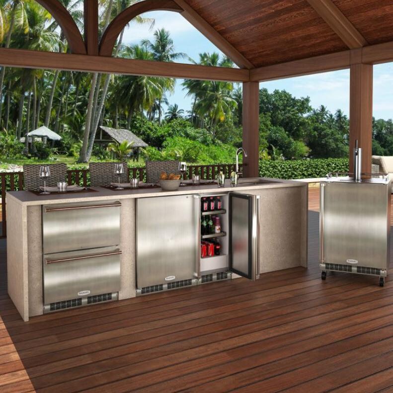 Marvel 24 Inch 6 08 Cu Ft Outdoor Rated Refrigerated Drawers