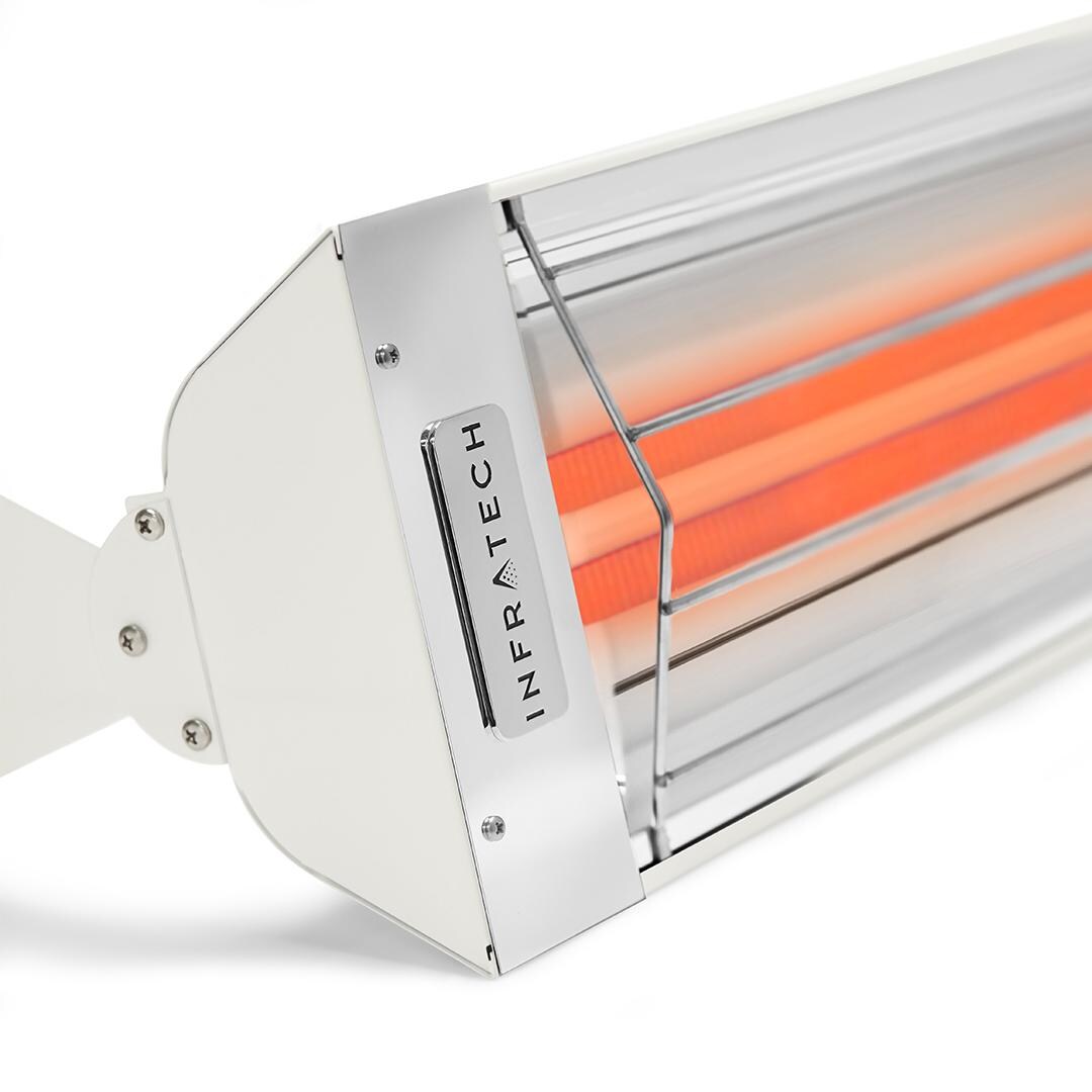 Infratech WD-Series 39-Inch 4000W Dual Element Electric Infrared Patio Heater - 480V - White - WD4048WH