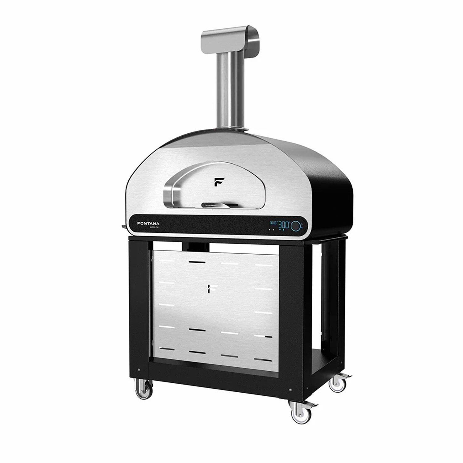 Fontana Forni FFVOLTA90-B Volta 90 Hybrid Smart Outdoor Oven - Black - On Cart (Sold Separately) - White Background thumbnail
