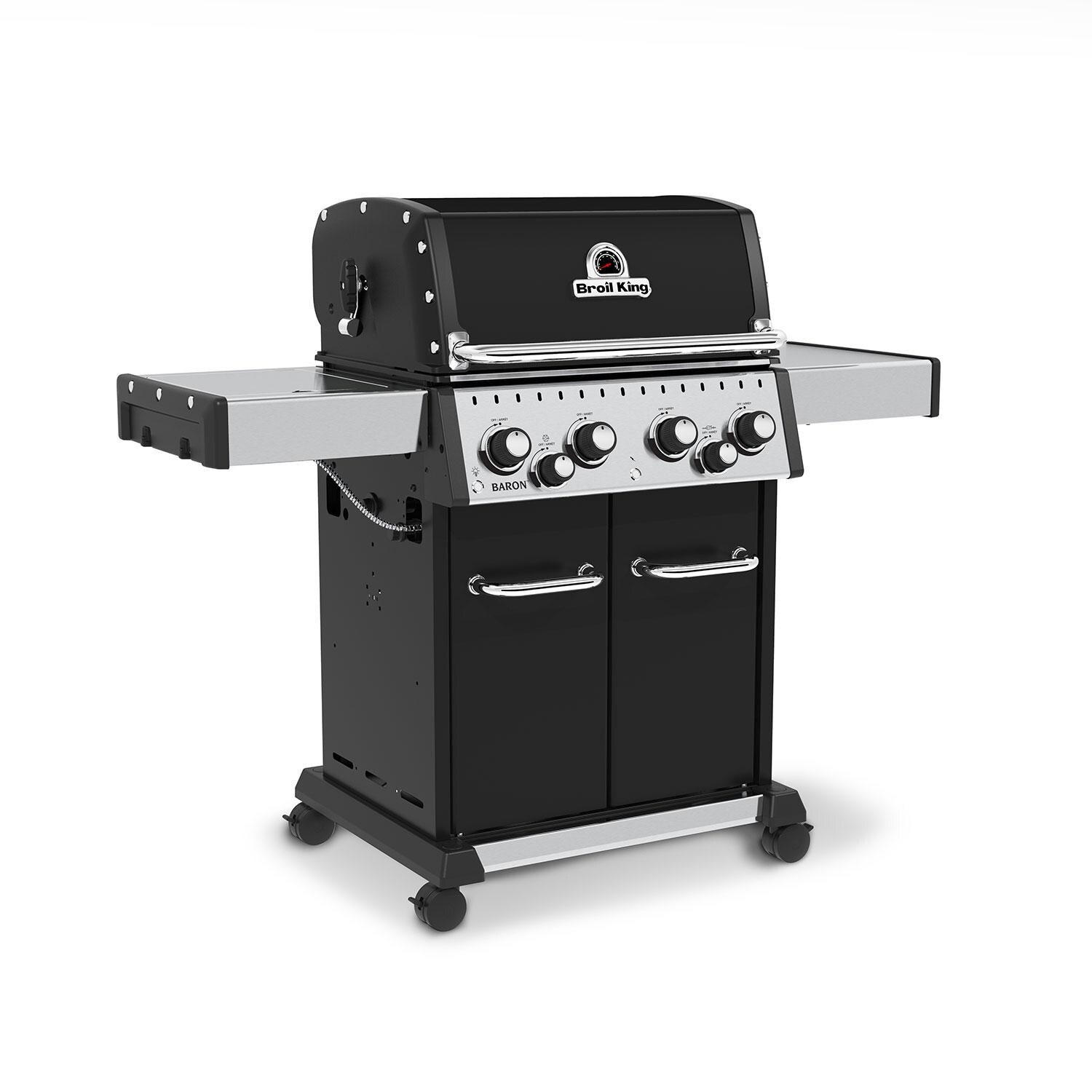 Broil King 875244 24 Inch Baron 490 PRO Propane Gas Grill - Closed - Angled Right - White Background thumbnail