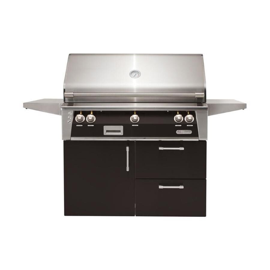 Alfresco Grills ALXE-42SZCD-LP-SM9005 Alfresco ALXE 42-Inch Freestanding Propane Grill On Deluxe Cart With Sear Zone And Rotisserie in Jet Black Matte thumbnail